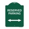 Signmission Reserved Parking Arrow Pointing Left & Right, Green & White Alum Sign, 18" x 24", GW-1824-23160 A-DES-GW-1824-23160 - alternate 1